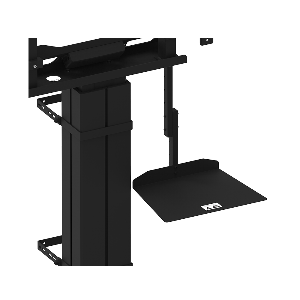 Slimline laptopplank/toetsenbordhouder in hoogte verstelbaar