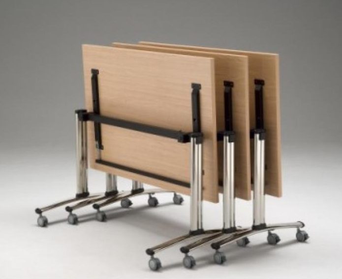 [CPTA-V2-Afmetingen blad-TBA-DECOR BLAD-TBA-Kleur onderstel-Opties] Mobiele klaptafel - innovatief klapmechanisme (Nog te bepalen, Nog te bepalen, Nog te bepalen, Nog te bepalen)