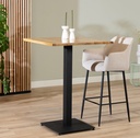 Sven - bartafel in eikenhout - 80 x 80 x 108 cm (L x B x H)