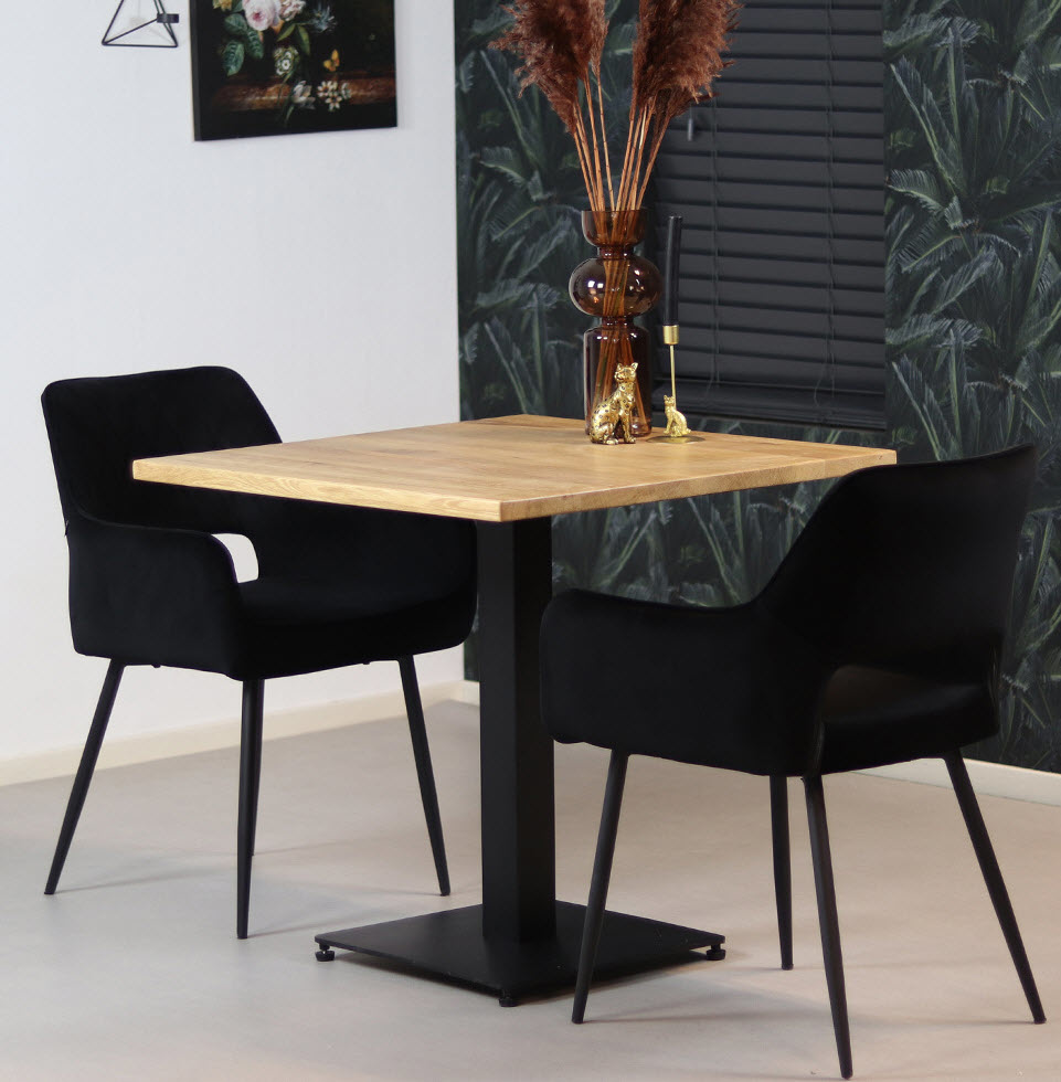 [SVEN-BISTROTAFEL-EIKENHOUT-80x80] Sven - bistrotafel in eikenhout - 80 x 80 x 75 cm (L x B x H)