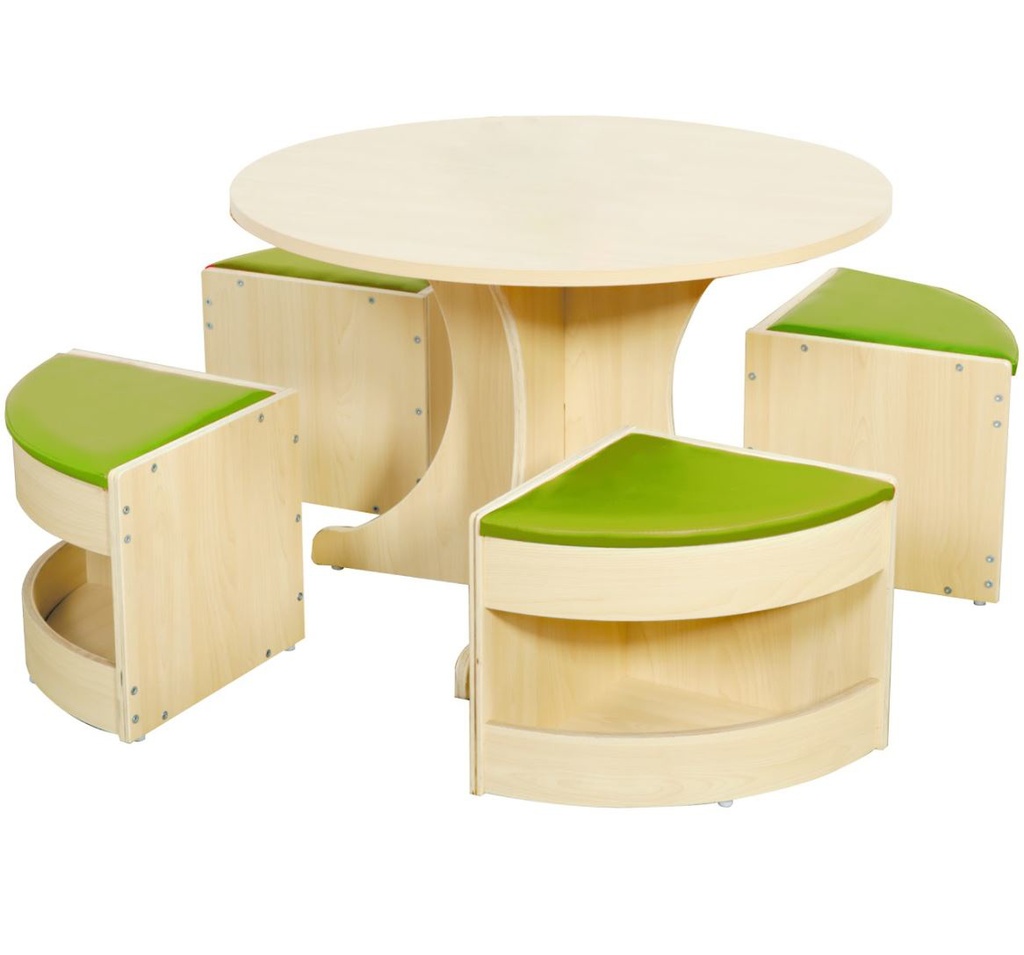 Tafel met 4 zitkrukjes