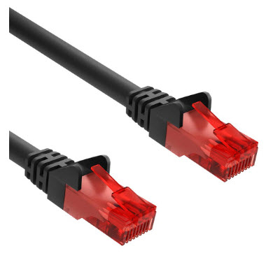 [UTP-CAT6-1M-BLACK] UTP kabel 1m zwart