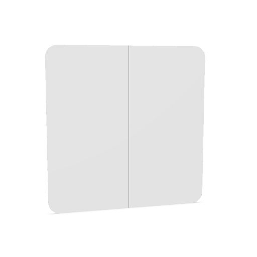 Curve Wall whiteboard wall, 198x196 cm, 2 panelen