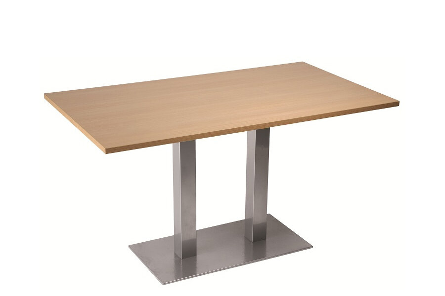 Doppio - tafel met dubbele centrale poot - met rechthoekig onderstel - hoogte 110 cm