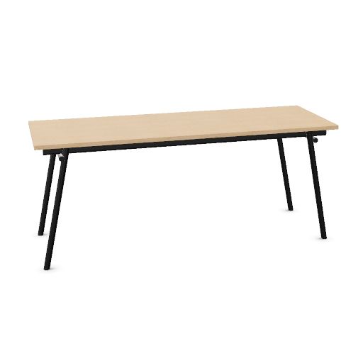 Desk - Melamine worktop 25 mm th. - Round leg Ø 35 mm - L.180 / D.60 / H.75