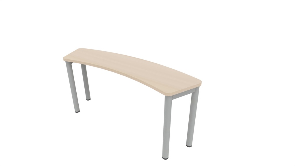 [HALFROUNDBENCH-Seat height-TBA-Decor melamine-TBA-FRAMECOLOUR-TBA] Arcadia zitbank - blad in melamine 25 mm (Nog te bepalen, Nog te bepalen, Nog te bepalen)