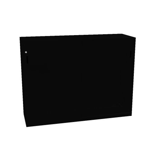 [DSDA1201609005                @d_120160        ral9005  Zwart  ] Akoestische schuifdeurkast DSDA 120-160