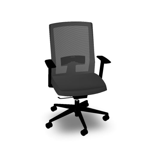 [BUREAUSTOEL.Body_Color=zwart] Bureaustoel Casa Zwart (zwart)