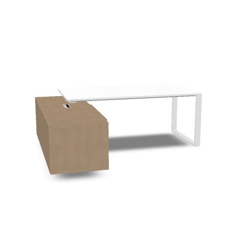 [Top_Glass.XXCategory=Glass;Top_Glass.V01=VBI1;Leg.V02=MBI1;Side.V81=SX;MARKET.XXMarket=E;MARKET.XXWeight=1] desk with glass top with open leg W. 180  H. 74  D. 90 