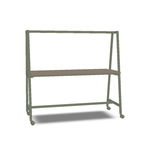 [Social.V01=MTO1;Social.V02=MVS1;MARKET.XXMarket=E;MARKET.XXWeight=1] Social table on castors with brake - H. 107 W. 210,4  H. 200  D. 90 