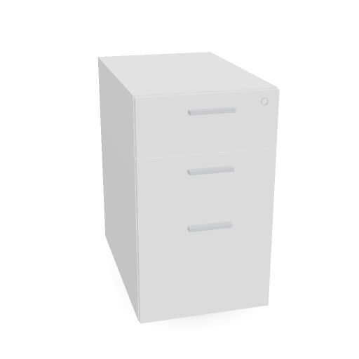 [PEDESTAL_2.V04=MBI1;PEDESTAL_2.iH72=0;PED_SHELF.V10=DFT;HANDLE.Handle=Q;HANDLE.V23=QAL;MARKET.XXMarket=E;MARKET.XXWeight=1] drawers + file caryying pedestal (to be completed with top) W. 41,5  H. 71,5 ÷ 72,2  D. 64,5 