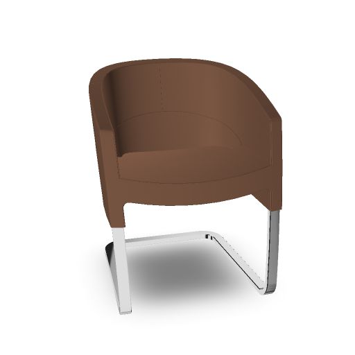 [OFV00A1D00SC26@SC SC26 chrome] Of Course visitor chair