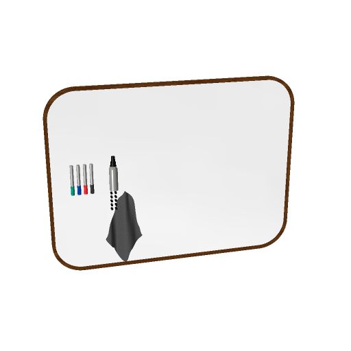 [16002.406@H hg_ral9016] Curve Oak whiteboard, 90x120 cm