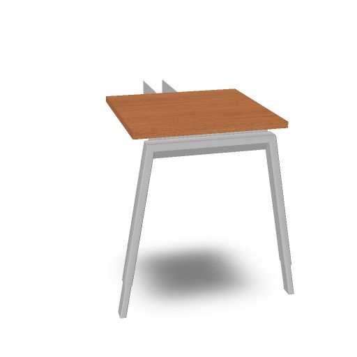 [AIR2HOEKHIAL6060LE@1 LE AL] Air2 aanbouwtafel 60x60cm hoogte instelbaar