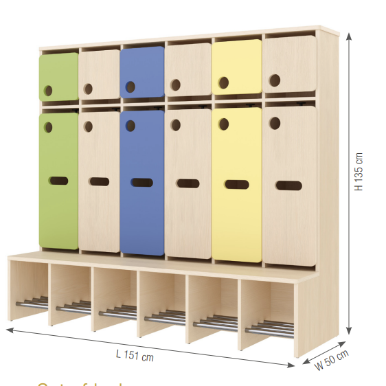 [KB1-DG25178-35] Lockerkastjes - set van 6 lockers