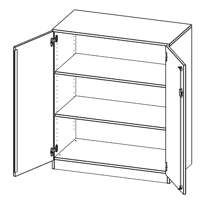 [T10063T] KAST 3 OH - SERIE EVO180 - 100 x 118 x 60 cm