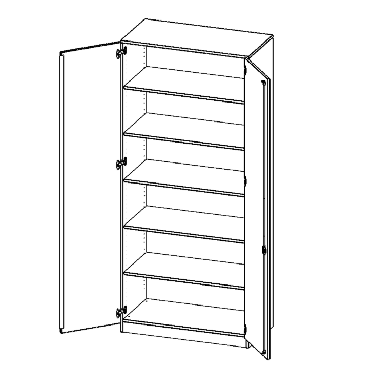 [T10066T] KAST 6 OH - SERIE EVO180 - 100 x 226 x 60 cm