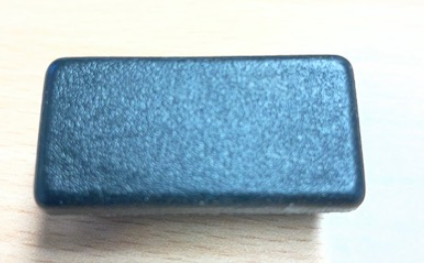 Afdekdop rechthoekig 40x20x2.5mm - Zwart