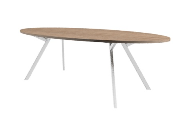 Bridge vergadertafel ellipsvorm