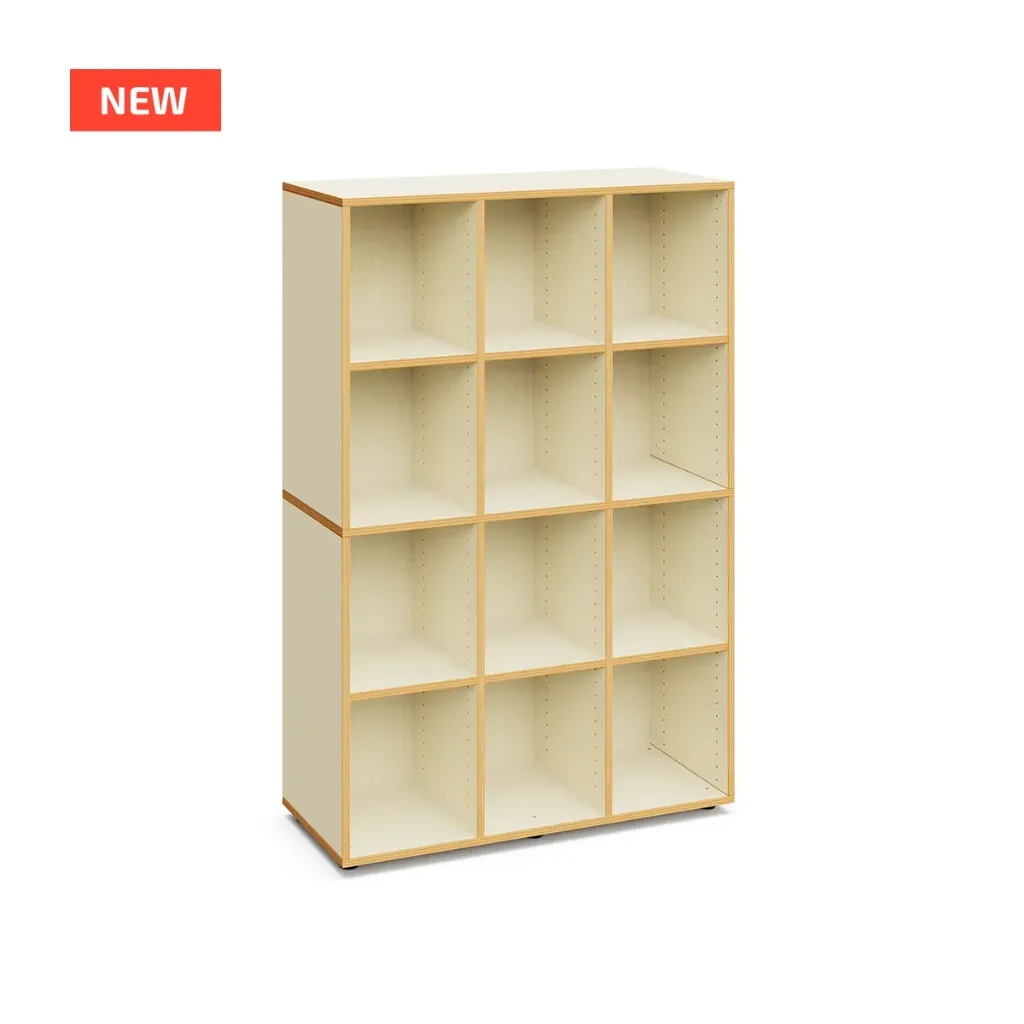 Elsa - open houten kast met 2 middenwanden (nieuwe versie 2026)