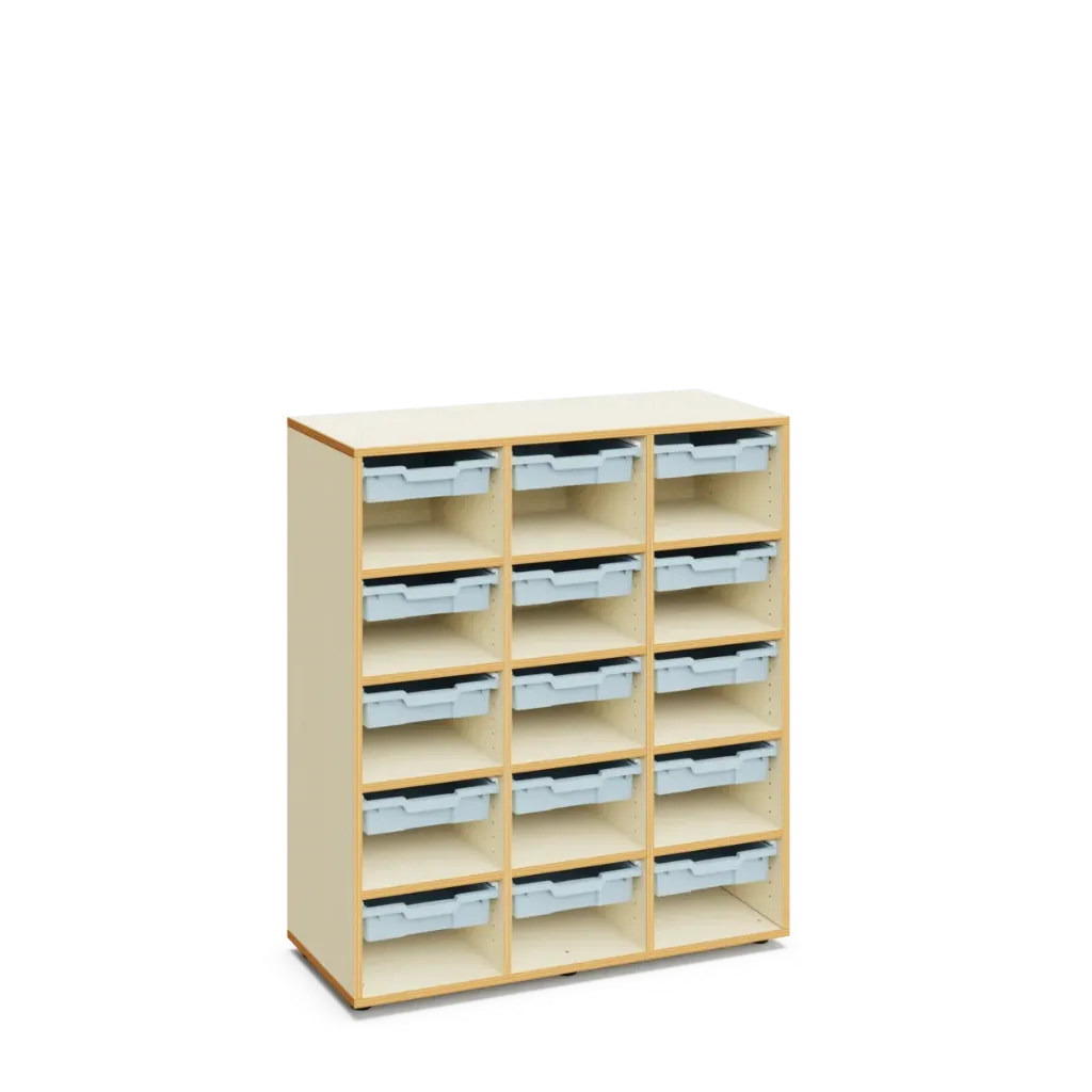 [633-507-154] Annie - eigendomskast met 15 kunststoflades en 15 open vakken (nieuwe versie 2026) (Nog te bepalen)