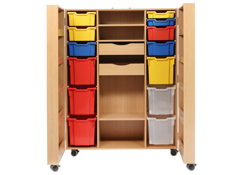 [1025634] Kast - Basic - Hoge Voorraadkast - esdoorn