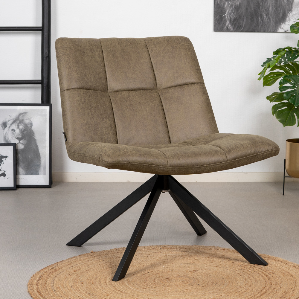 [Eevi-relaxfauteuil-eco-leer-TBA] Eevi - relaxfauteuil - 360° draaibaar - in eco-leer (Nog te bepalen)