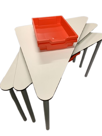 Driehoektafel 90 x 90 x 90 cm (L x B x D) inclusief A4-lade -  pakket 3 stuks