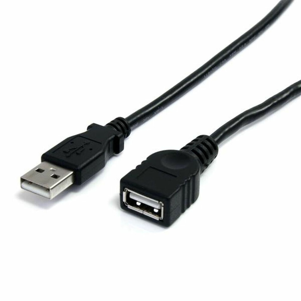 USB verlengkabel 1m 2.0 A to A - M/F - black