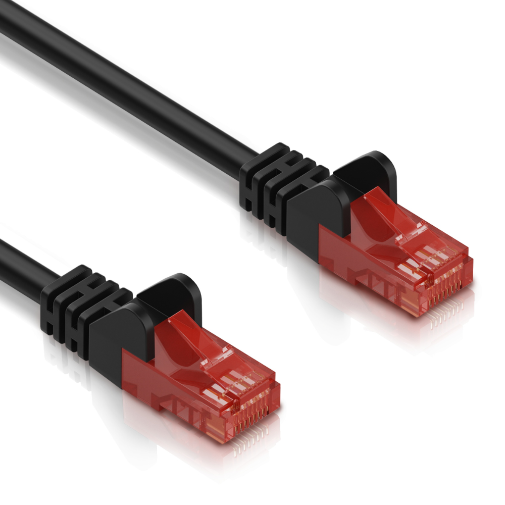 [1097557] Patchkabel U/UTP kabel Cat 6 PVC Zwart  0,5