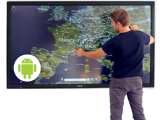 [ST-75-UHD-AND-HP3] SpeechiTouch  SuperGlass 3 - 75" (WiFi & Bluetooth module voor SpeechiTouch SuperGlass +, SuperGlass 2+)