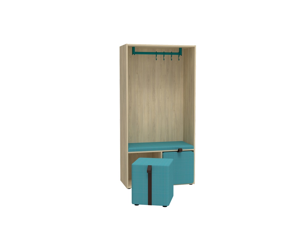[CUBE-LOCKER-GARDEROBE-MET-POEFS-TBA-TBA-TBA-TBA] Cube Locker - garderobe met zitelement en poefs (Nog te bepalen, Nog te bepalen, Nog te bepalen, Nog te bepalen)