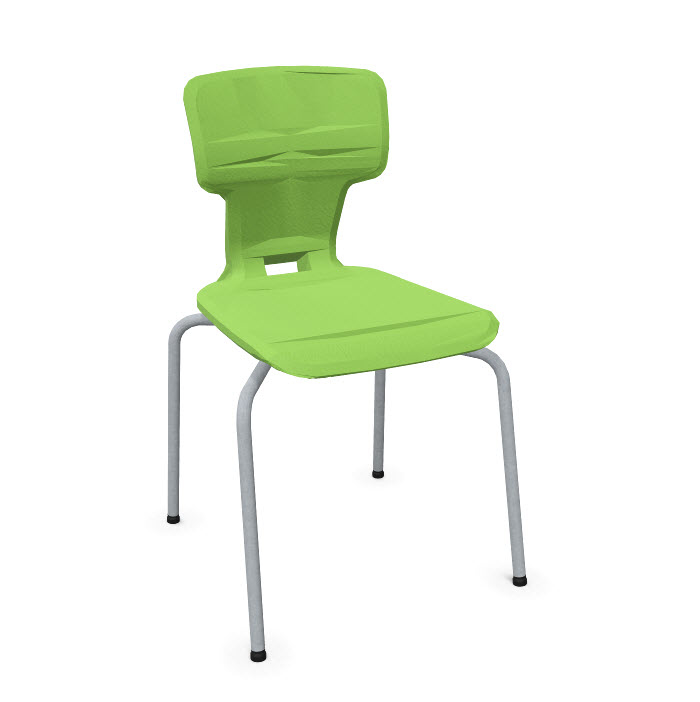 [OUTLET-PAKKET-4STUKS-KIBOO-LIME] Kiboo 4-pootsstoel - H35 - pakket 4 stuks - lime