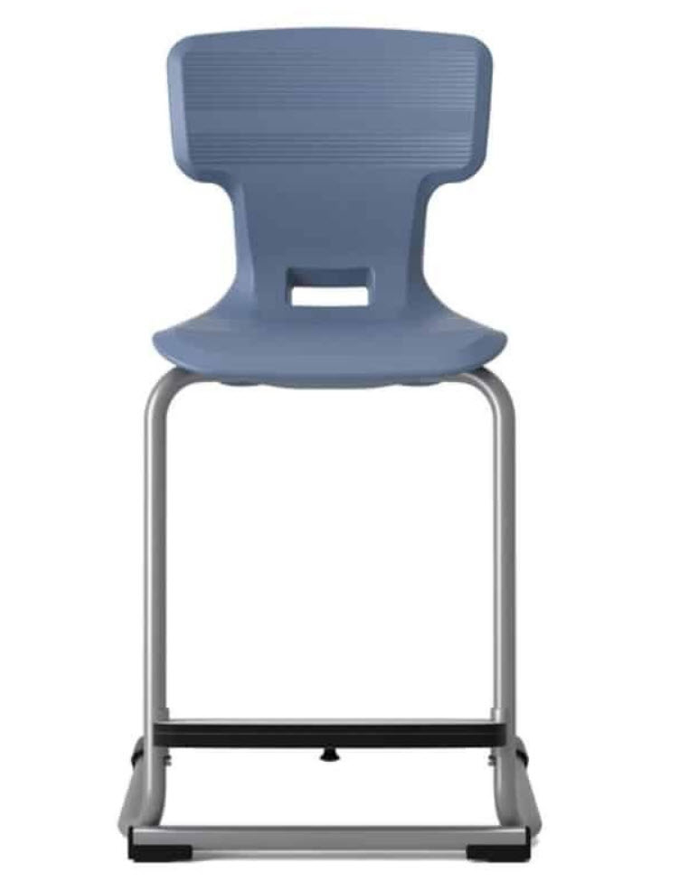 [OUTLET-PAKKET-3STUKS-KIBOO-VOETENSTEUN-BLAUW] Kiboo 4-pootsstoel met voetensteun - pakket 3 stuks - blauw