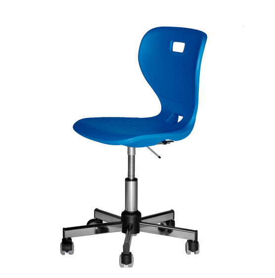[STK-ESRC] Ergostar - hoogteverstelbare draaistoel op wielen - met dubbelwandige kunststof zitschaal (Nog te bepalen)
