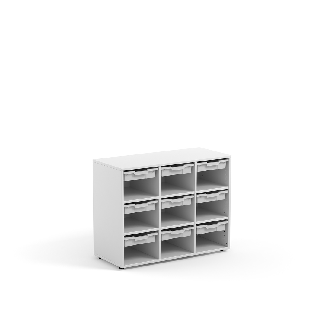 [632-507-TBA] Merit - eigendomskast met 9 kunststoflades en 9 open vakken (Nog te bepalen, Nog te bepalen)