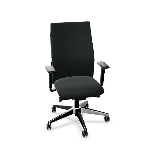 Swivel chair high, upholstered backrest, synchro