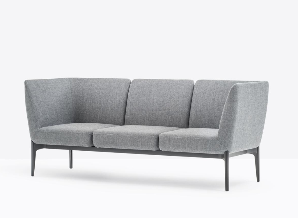 Social 3-zit  - fauteuil met armleuningen - in kunstleder of gestoffeerd