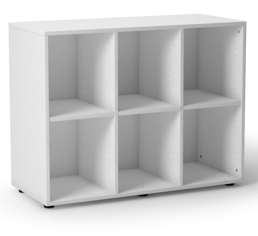 [632-504-Option wheels] Jane - open houten kast met middenwand (Nog te bepalen)