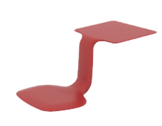 Student-tool - veelzijdig werk- en zitelement - Kleur: Red