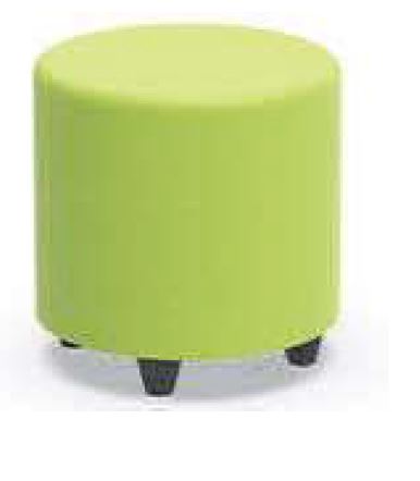 Poef soft seating in kunstleder - rond: ø 90 cm