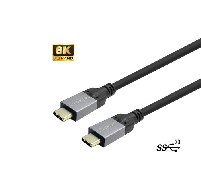 [W127020288] Vivolink USB-C to USB-C Cable 3m USB3.2 Supports 20 Gbps data Certified for business