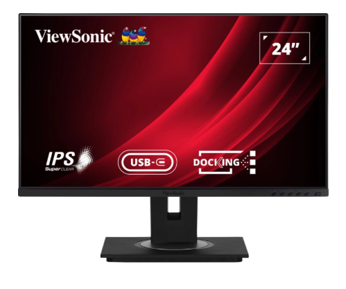 ViewSonic VG2456 USB-C Docking Ergonomics FHD LED monitor