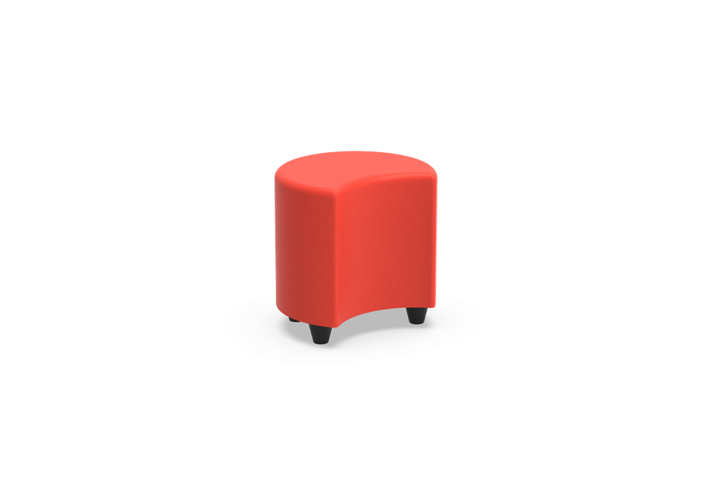 Poef soft seating in kunstleder -  maan: 45 x 38 cm  (B x D)