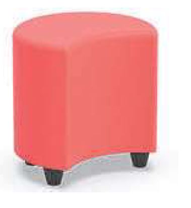 [BLREG-Seat height-TBA-Cat - Fabric-Colour-TBA] Poef soft seating in kunstleder -  maan: 90 x 76 cm  (B x D) (Nog te bepalen, Nog te bepalen, Nog te bepalen)