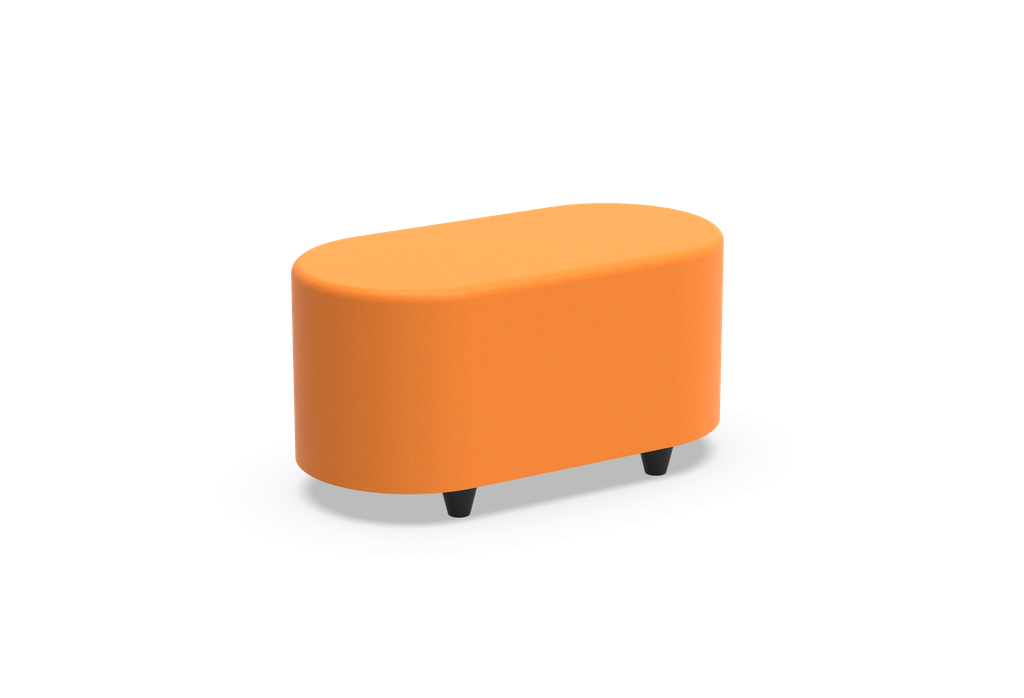 [BLO-Seat height-TBA-Cat - Fabric-Colour-TBA] Poef soft seating in kunstleder -  ovaal : 90 x 45 cm  (B x D) (Nog te bepalen, Nog te bepalen, Nog te bepalen)