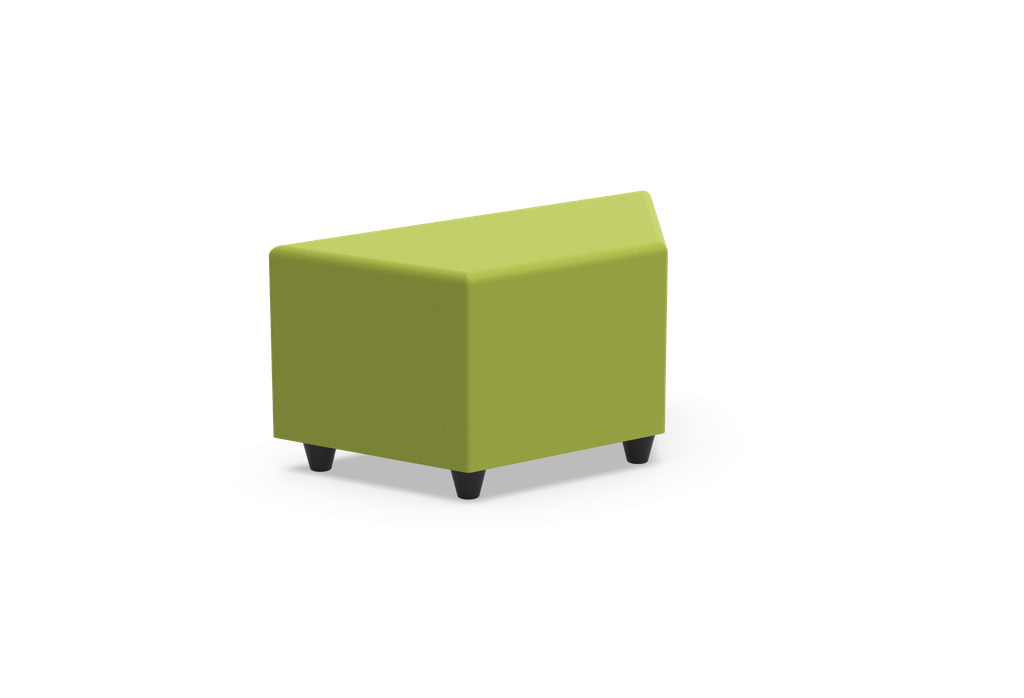 Poef soft seating in kunstleder -  trapezium : 88 x 39 cm  (B x D)