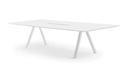 Arki - vergadertafel - wit blad - met kabelmanagement