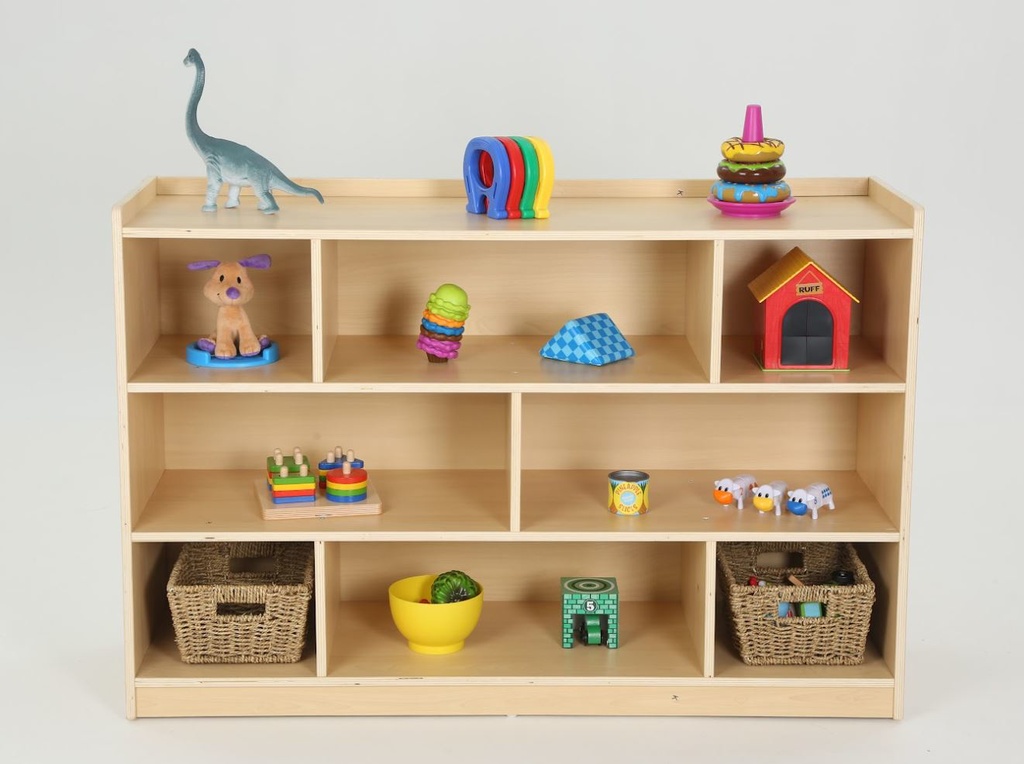 [KB1-AZ12074-V02-A1-] Open kast met achterwand en vakken