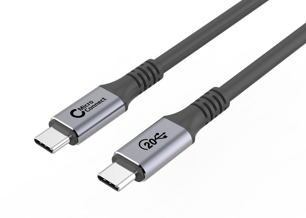 MicroConnect Premium USB-C 3.2 Gen 2x2 cable, 100W, 20Gbps, 7.5m
